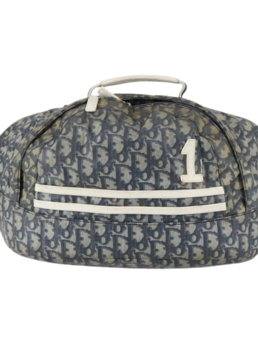 Christian Dior Trotter Canvas Backpack PVC Blue Silver Auth bs31270 - Picture 6 of 16